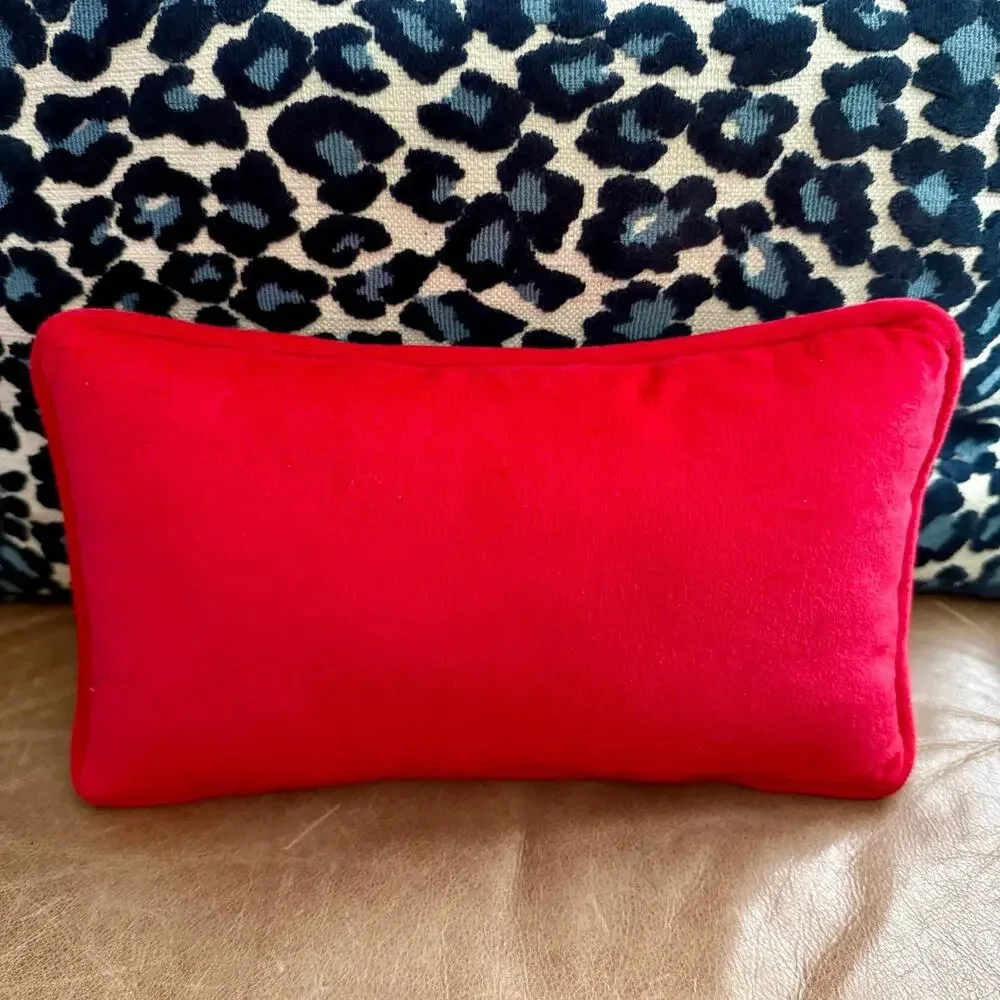 Small Needlepoint Pillow Oriental Fan